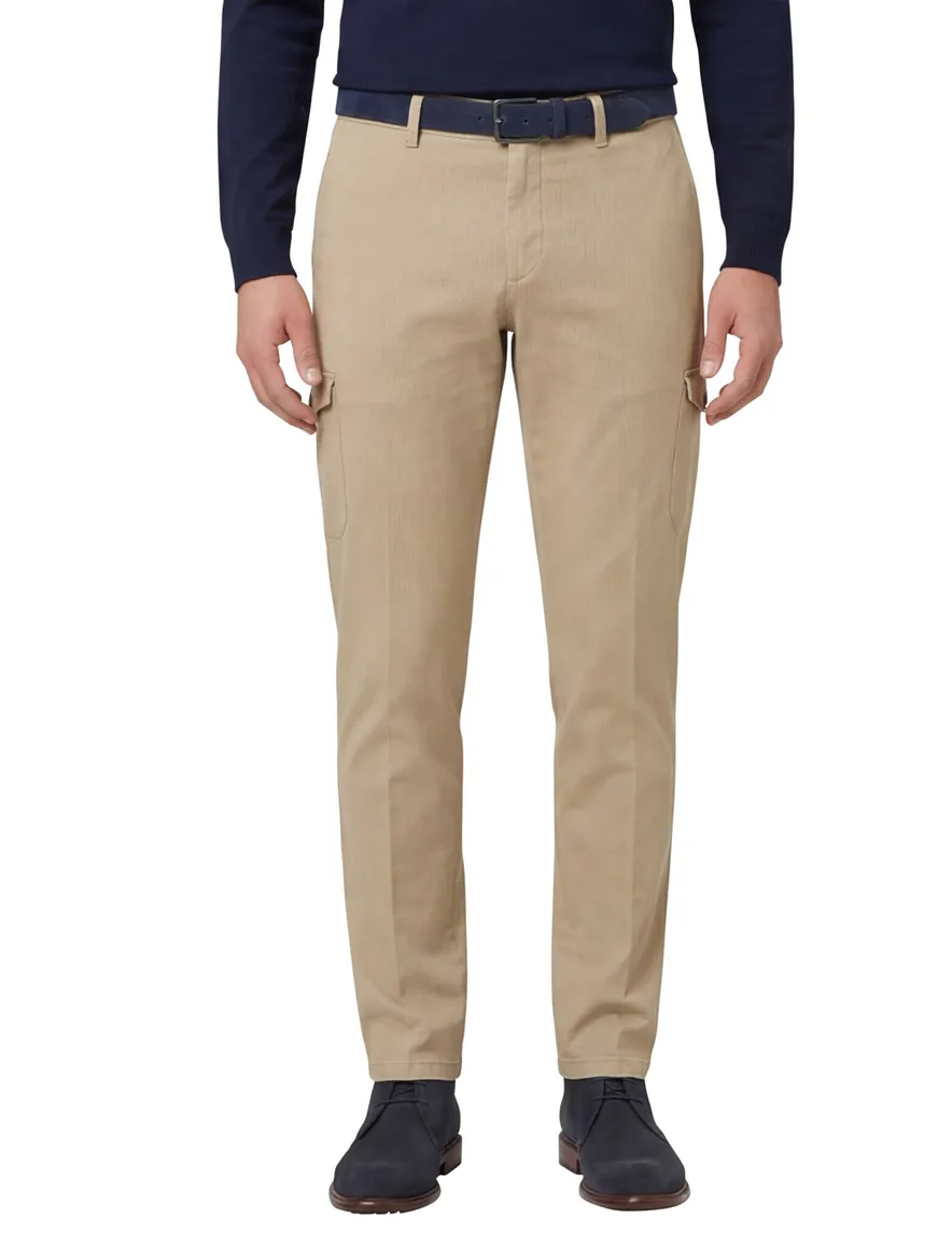 Gardeur chino beige slim fit katoen