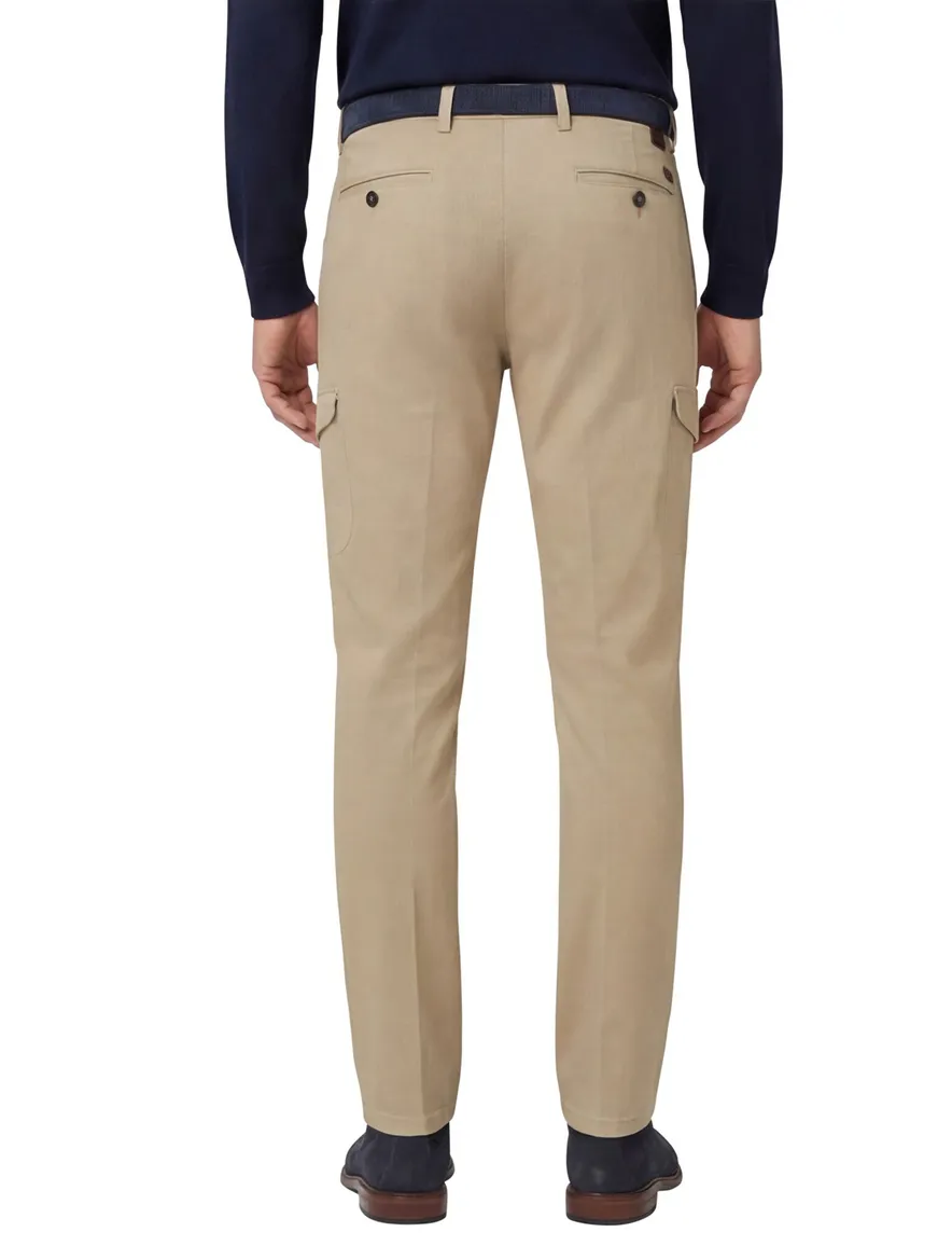 Gardeur chino beige slim fit katoen