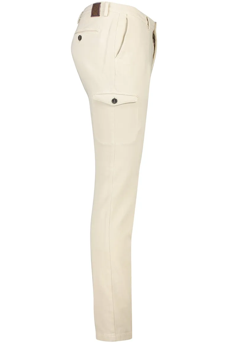 Gardeur chino creme katoen slim fit