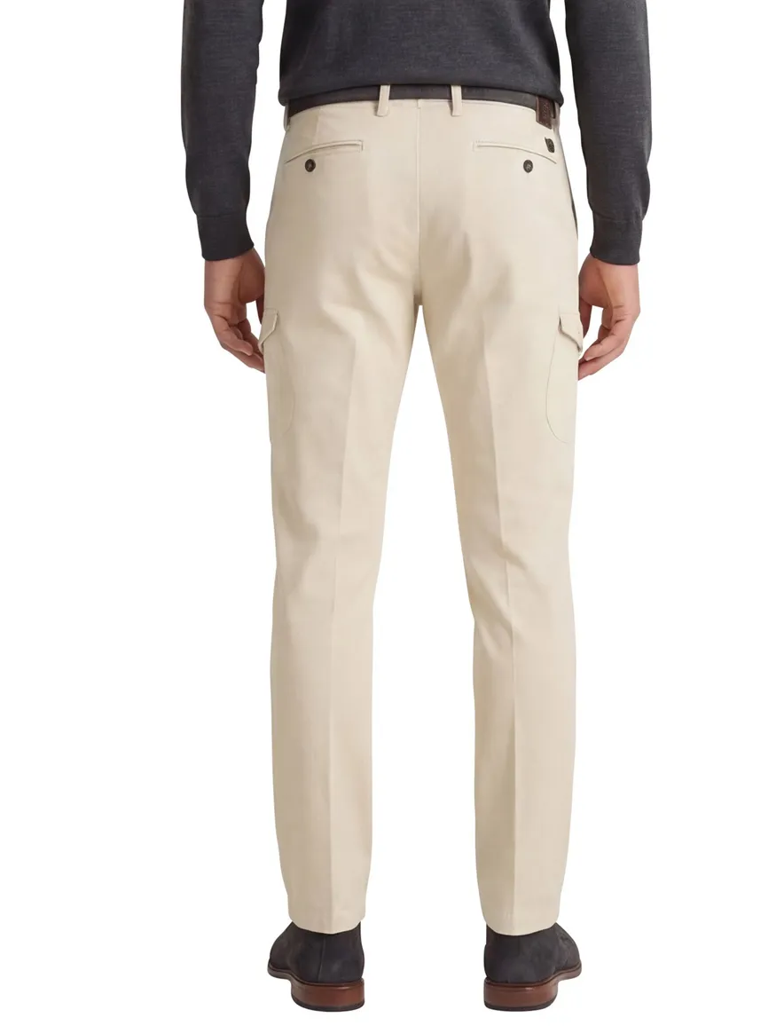 Gardeur chino creme katoen slim fit