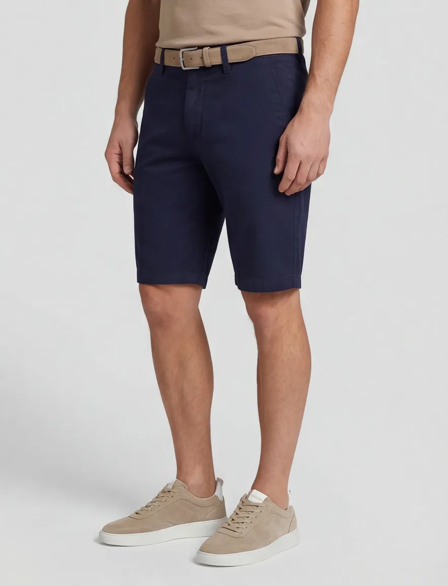 Portofino bermuda navy katoen Amalfi slim fit
