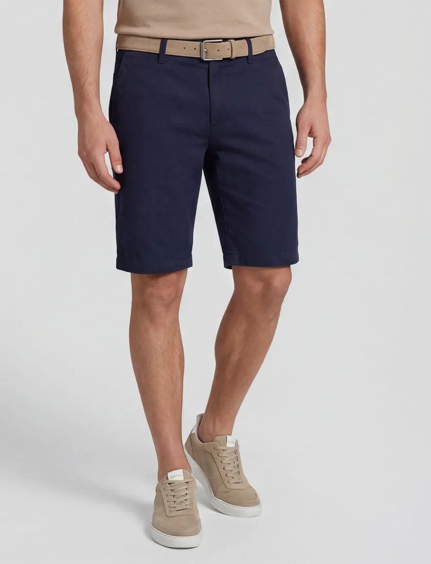 Portofino bermuda navy katoen Amalfi slim fit