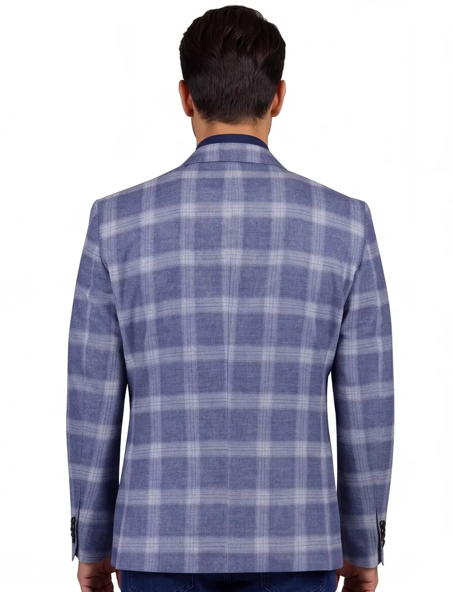 Carl Gross colbert blauw Modern Fit Black Line