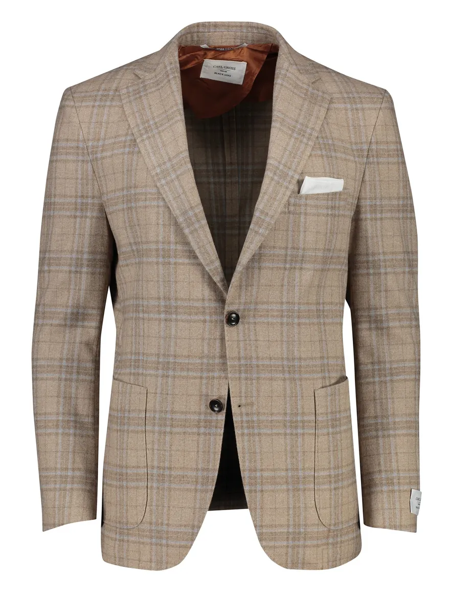 Carl Gross Colbert Bruin geruit modern fit