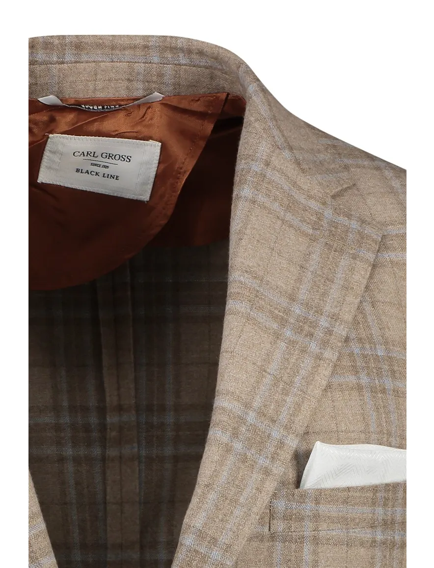 Carl Gross Colbert Bruin geruit modern fit