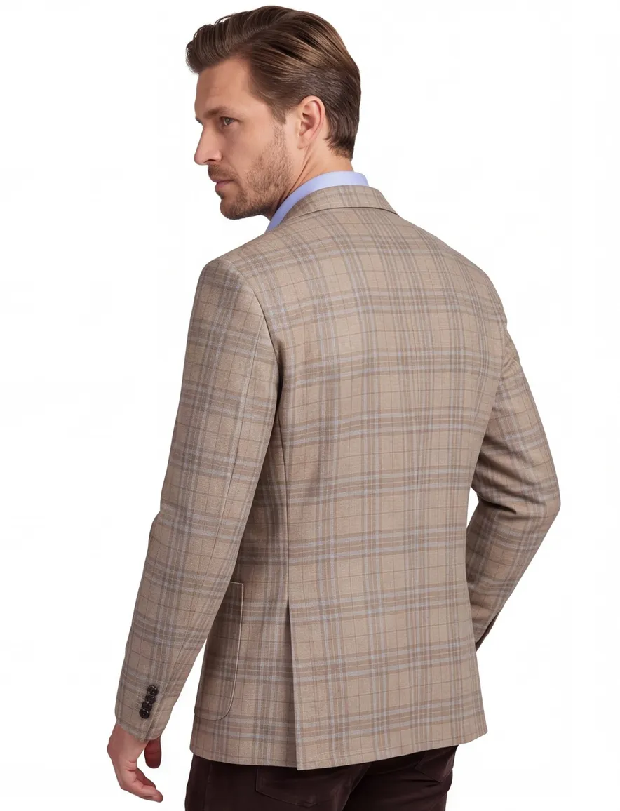 Carl Gross Colbert Bruin geruit modern fit