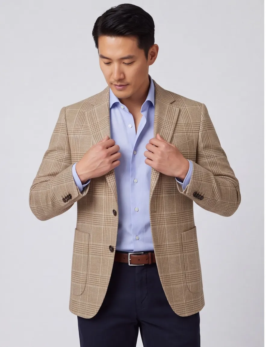 Carl Gross colbert beige sharp fit