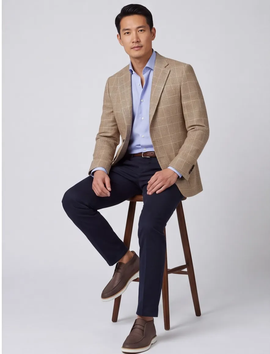 Carl Gross colbert beige sharp fit