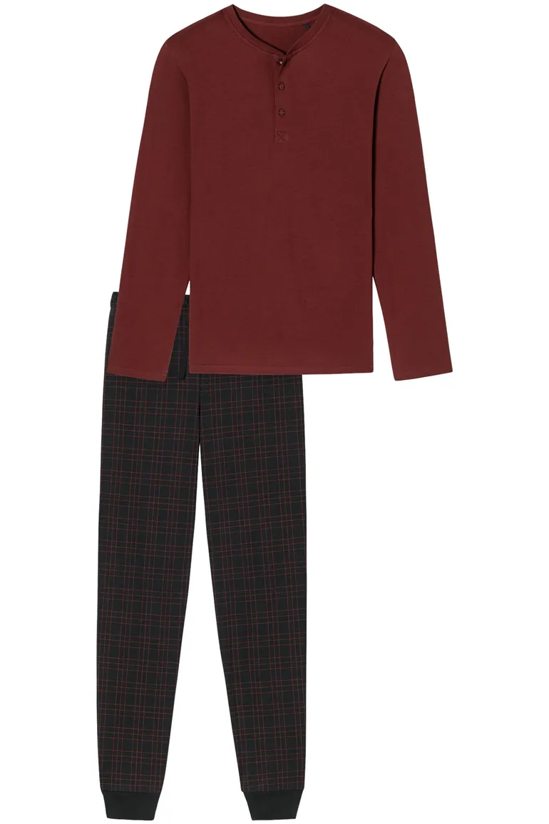 Schiesser pyjama rood navy
