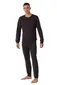 Schiesser pyjama donkerblauw rood geruit 100% katoen