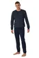 Schiesser navy pyjama geprint katoen