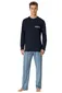 Schiesser Pyjama blauw geruit