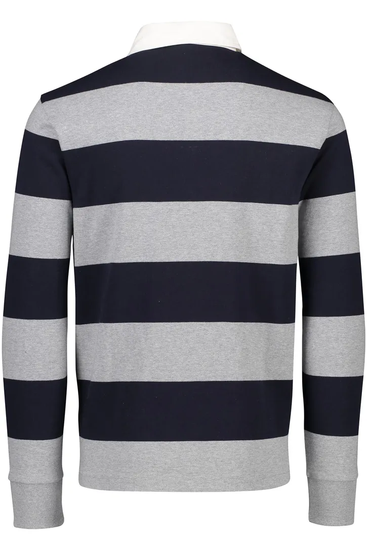Gant trui katoen grijs/blauw gestreept
