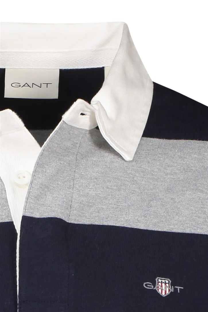 Gant trui katoen grijs/blauw gestreept