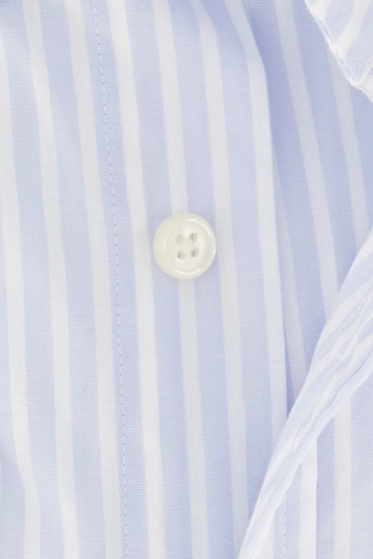 Gant casual overhemd lichtblauw gestreept regular fit katoen
