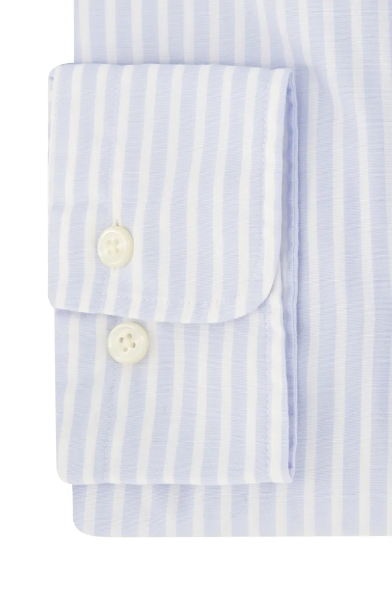 Gant casual lichtblauw gestreept overhemd regular fit katoen