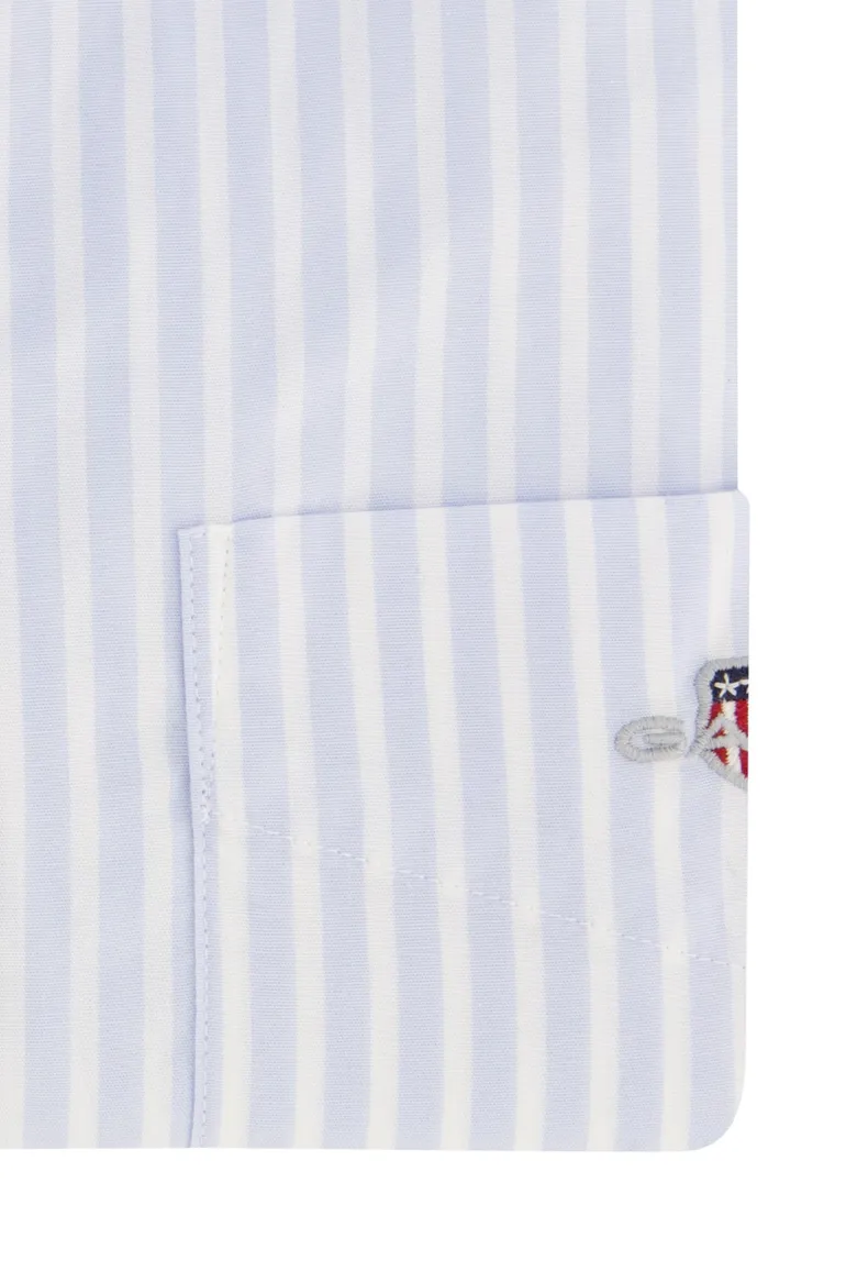 Gant casual lichtblauw gestreept overhemd regular fit katoen
