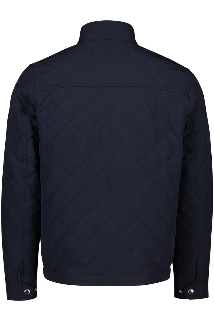 Gant korte tussenjas donkerblauw effen rits normale fit