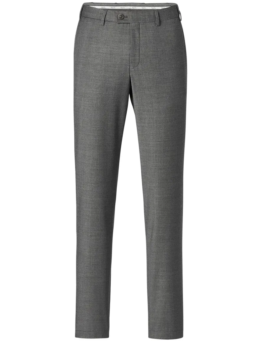 Hiltl Pantalon wol grijs gemeleerd Tarente