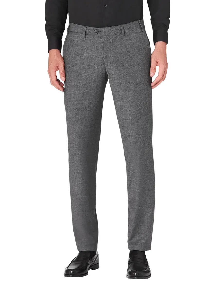 Hiltl Pantalon wol grijs gemeleerd Tarente