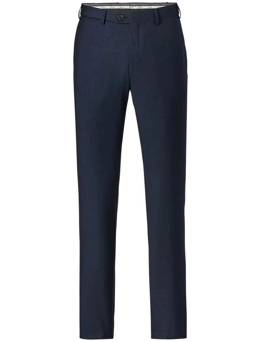 Hiltl pantalon Tarent wol donkerblauw effen