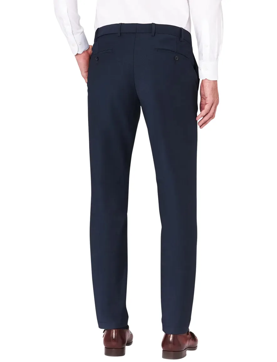 Hiltl pantalon Tarent wol donkerblauw effen