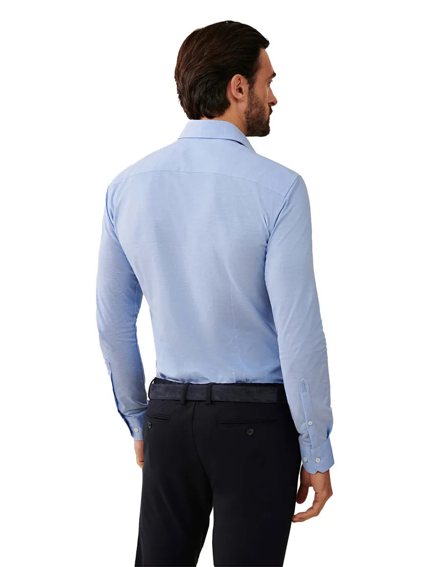 Cavallaro overhemd slim fit lichtblauw katoen