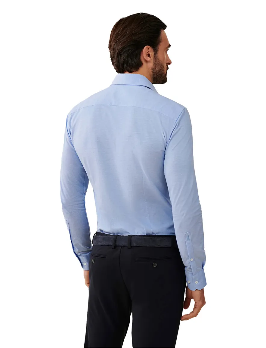 Cavallaro overhemd slim fit lichtblauw katoen