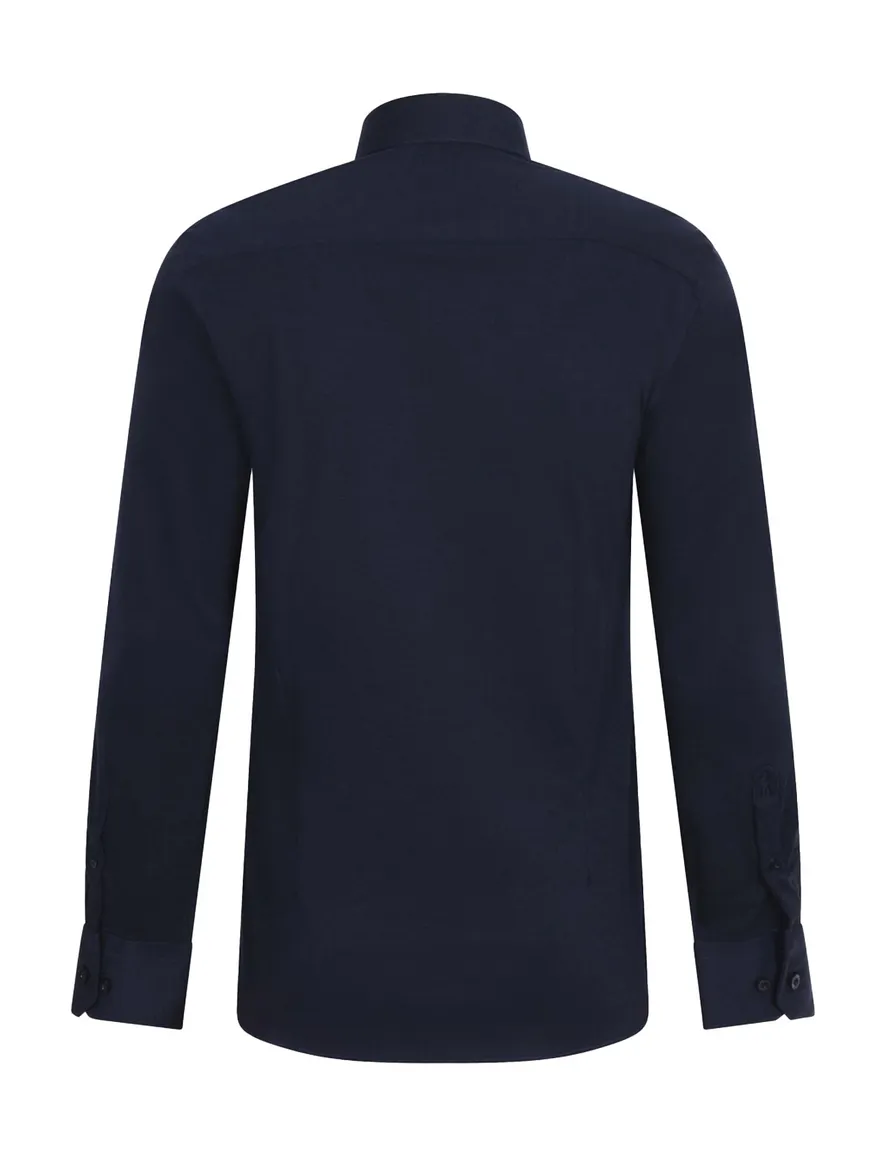 Cavallaro overhemd pique donkerblauw