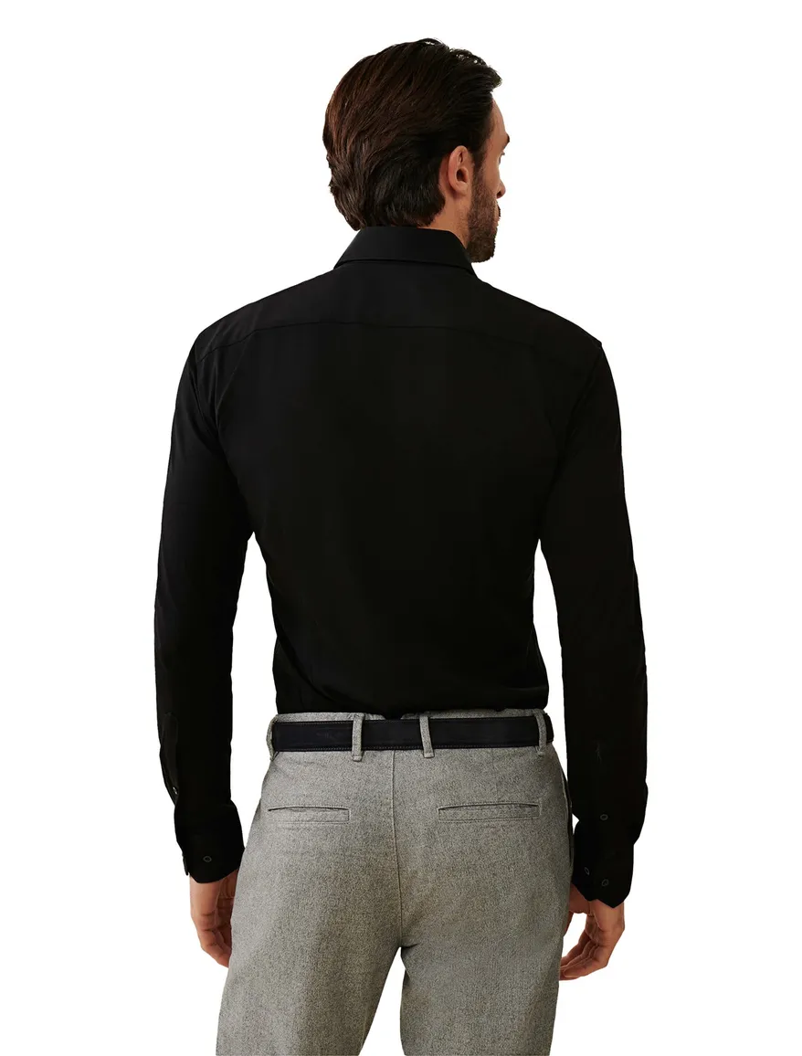 Cavallaro overhemd pique donkerblauw