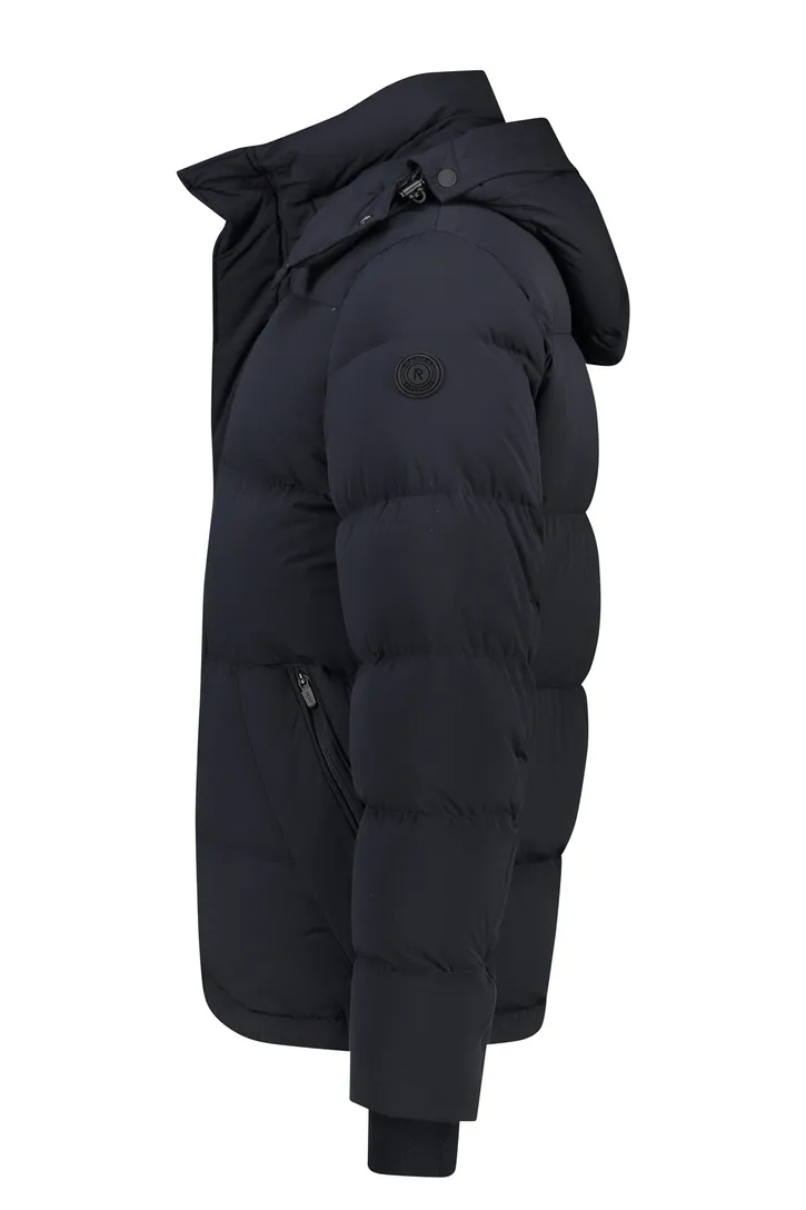 Reset Heathrow korte winterjas donkerblauw normale fit