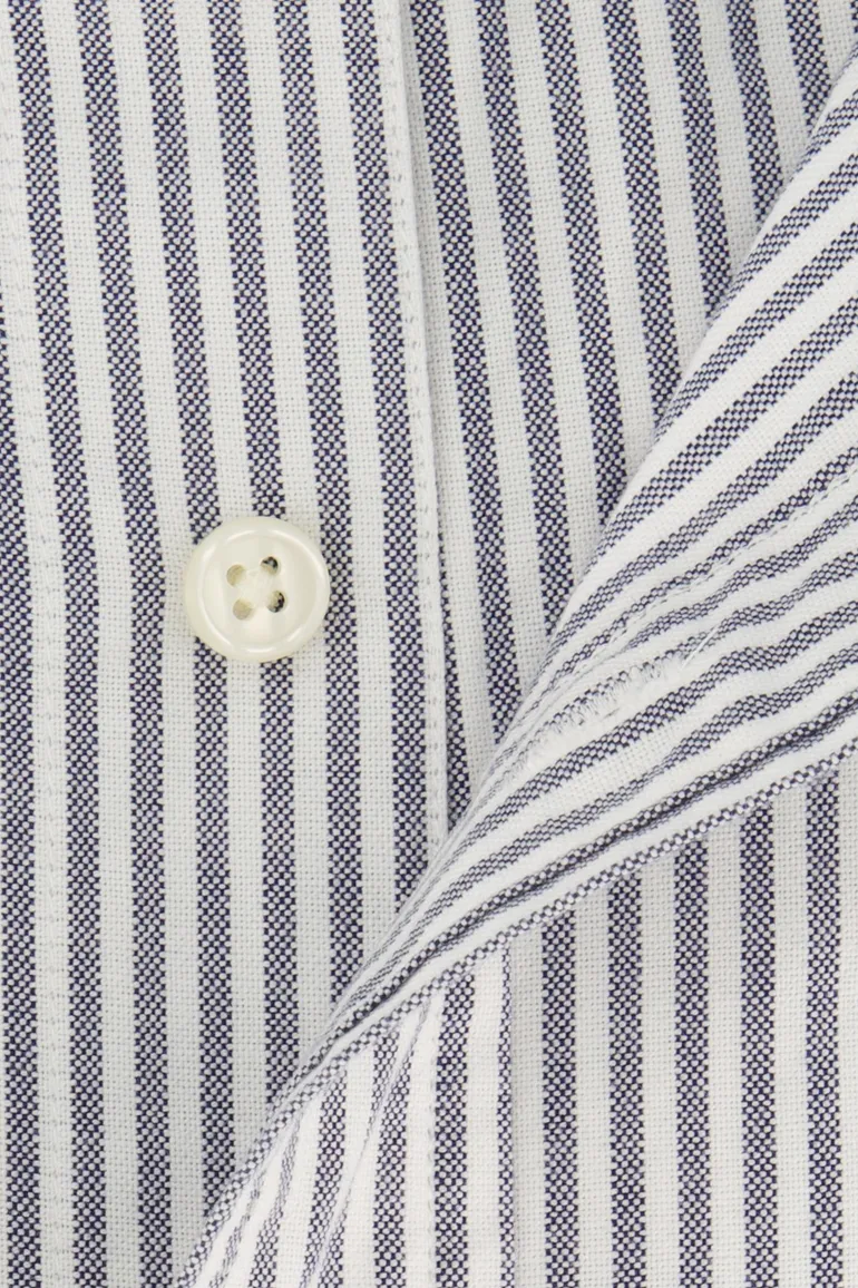 Katoenen Gant casual overhemd regular fit wit gestreept