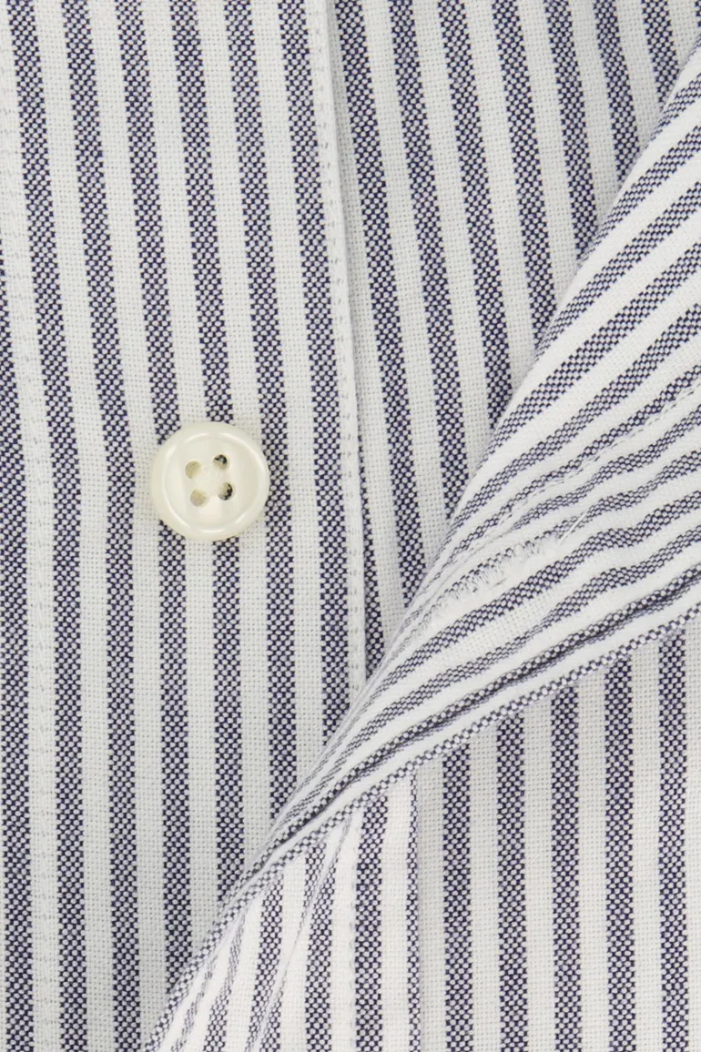 Katoenen Gant casual overhemd regular fit wit grijs gestreept