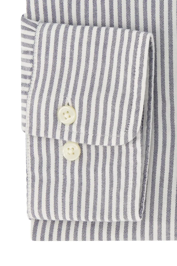 Gant casual overhemd regular fit katoen wit grijs gestreept