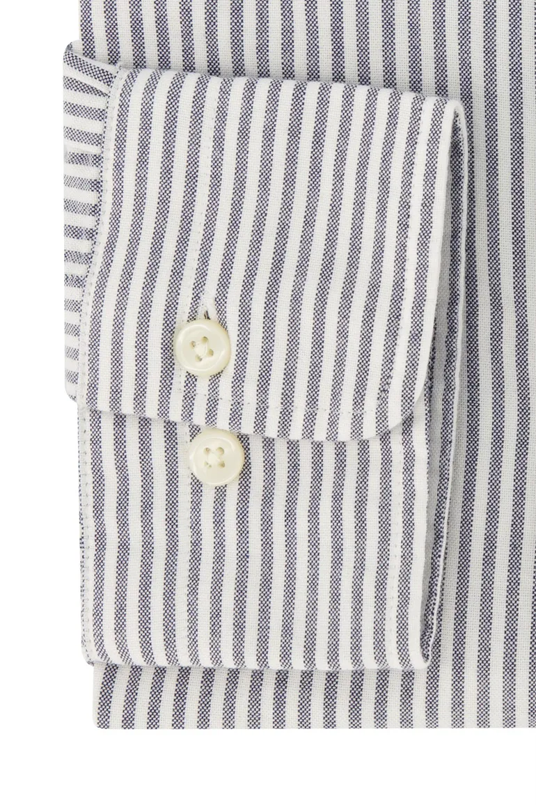 Katoenen Gant casual overhemd regular fit wit gestreept