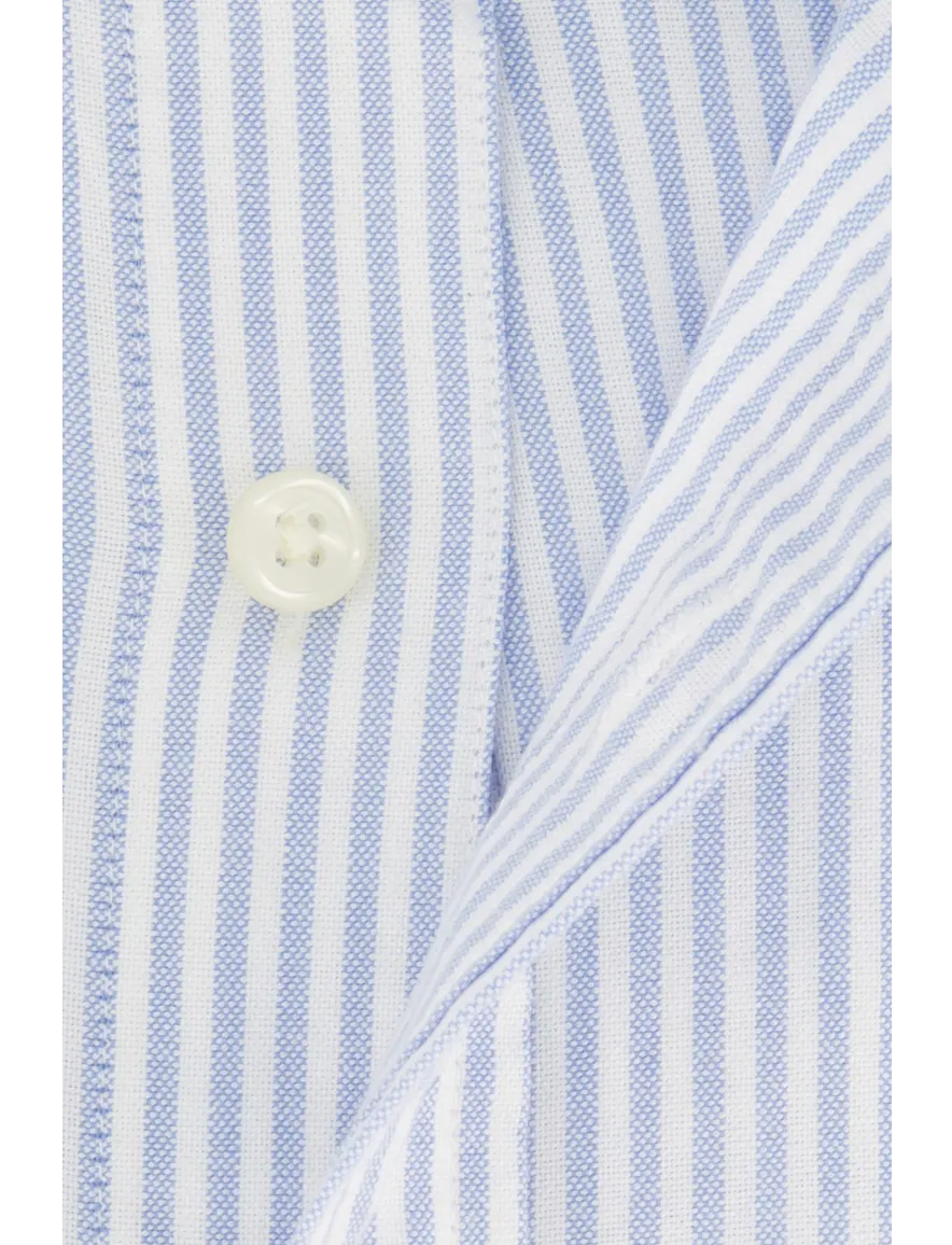 Gant casual overhemd regular fit lichtblauw gestreept katoen