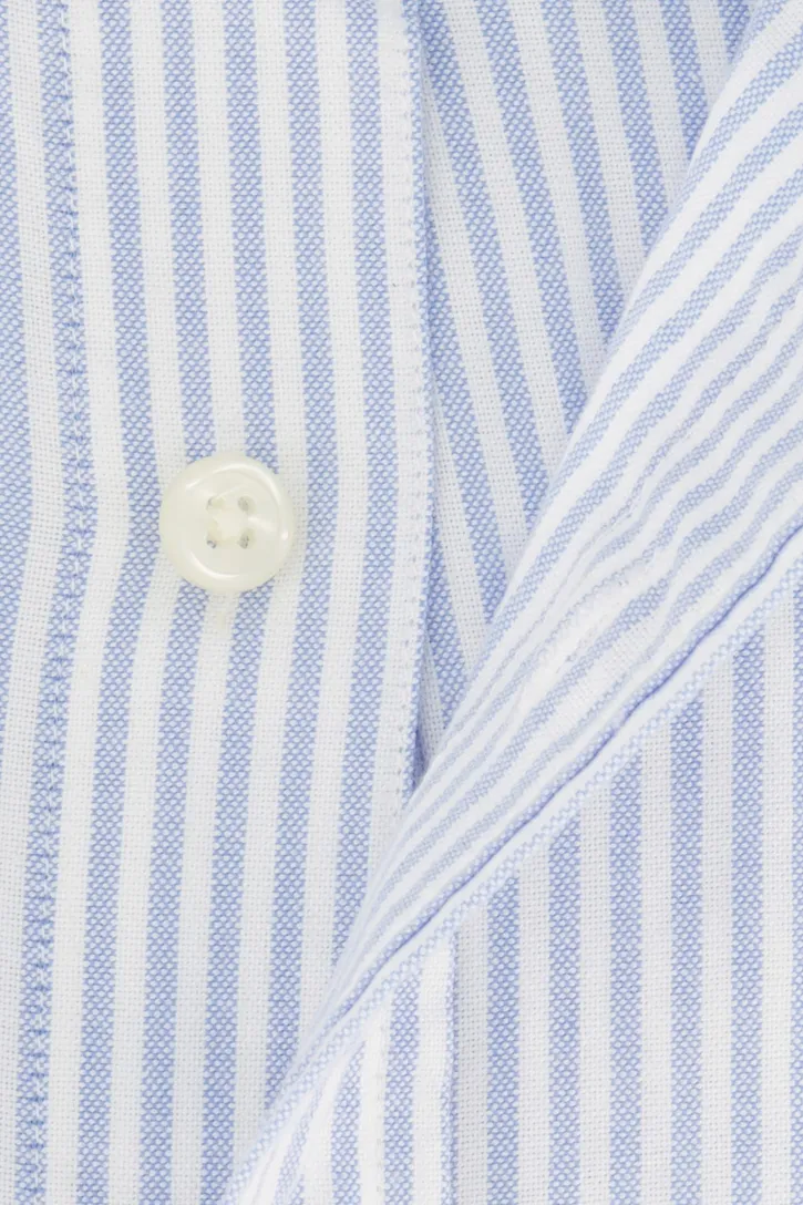Gant casual regular fit overhemd lichtblauw gestreept katoen