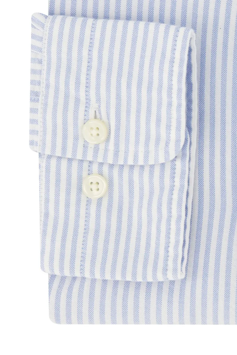 Gant casual overhemd regular fit lichtblauw gestreept katoen