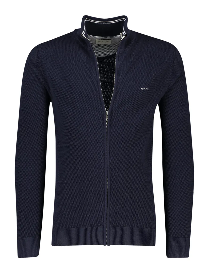 Gant vest donkerblauw katoen