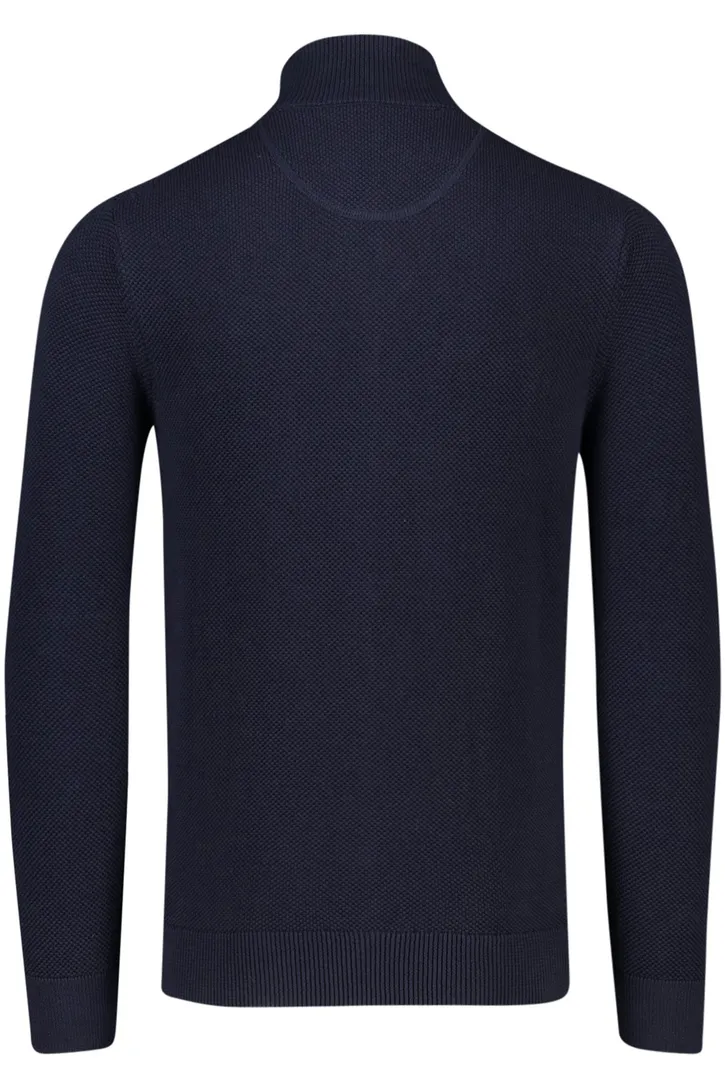 Vest Gant donkerblauw effen rits