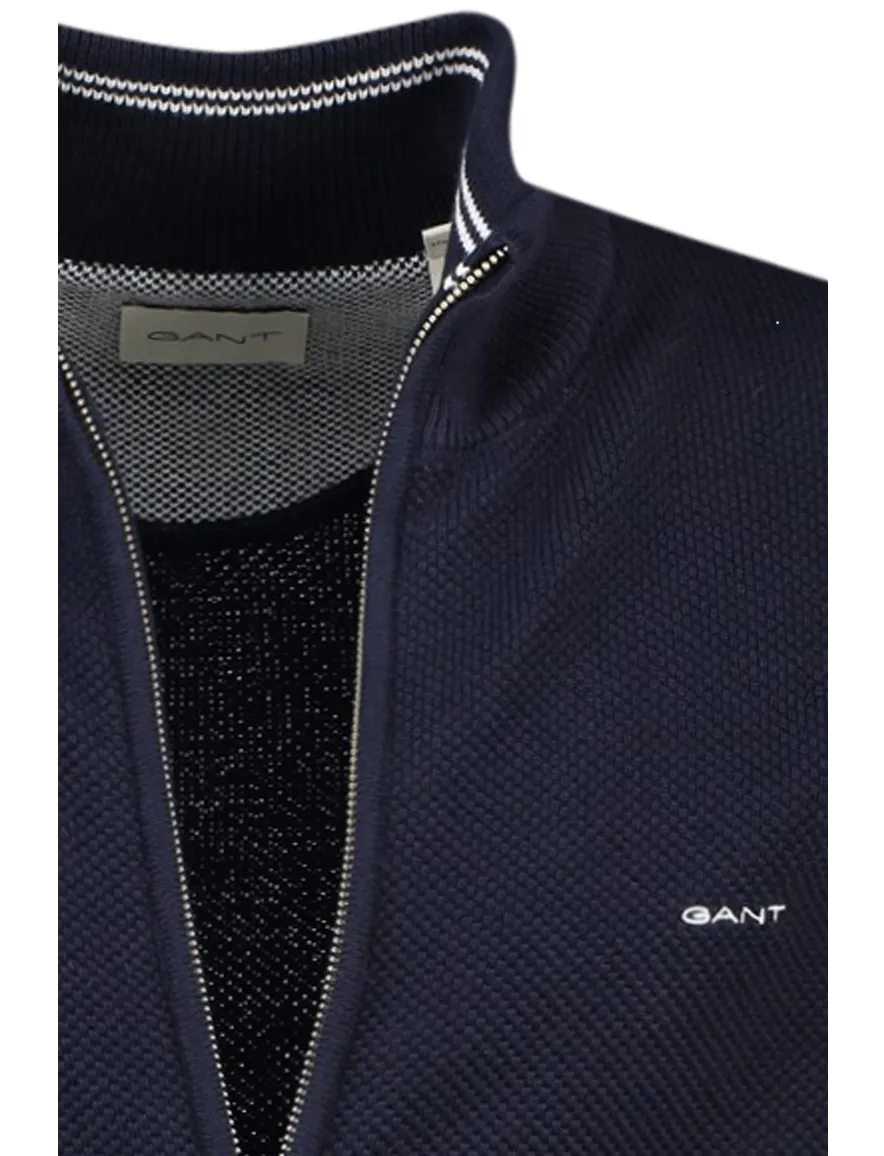 Gant vest donkerblauw katoen