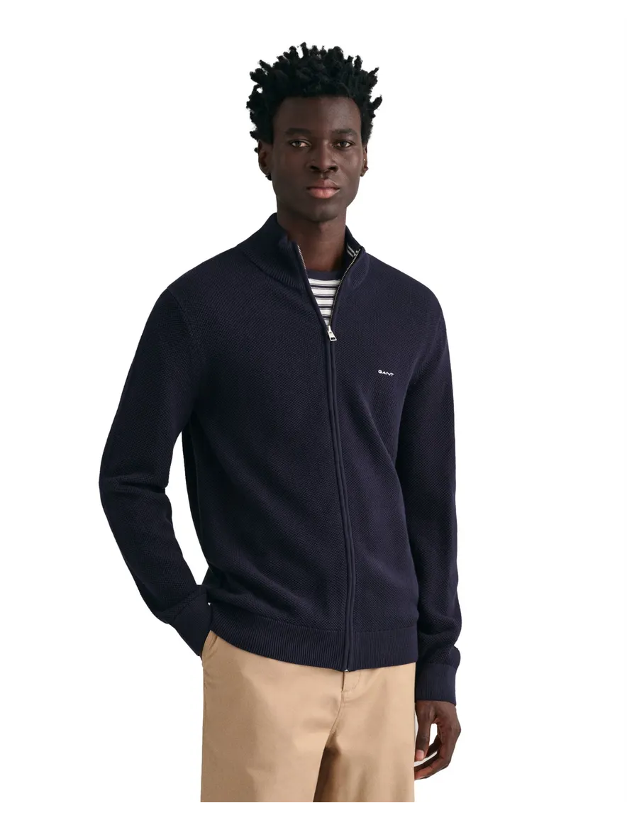 Gant vest donkerblauw katoen