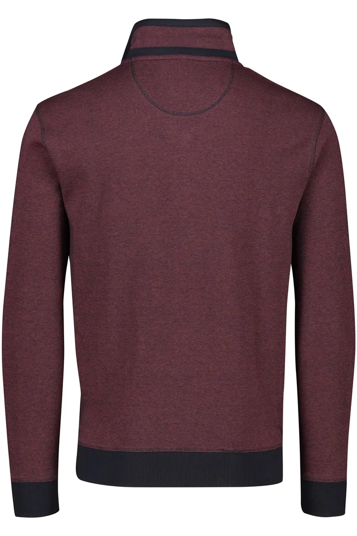 katoenen Casa Moda sweater opstaande kraag rood