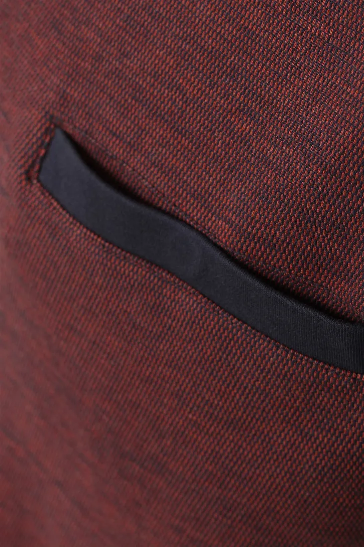 katoenen Casa Moda sweater opstaande kraag rood