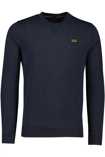 PME Legend PME Legend trui katoen ronde hals donkerblauw stretch