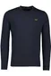 PME Legend trui ronde hals donkerblauw effen katoen