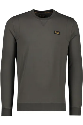 PME Legend PME Legend trui ronde hals grijs effen katoen
