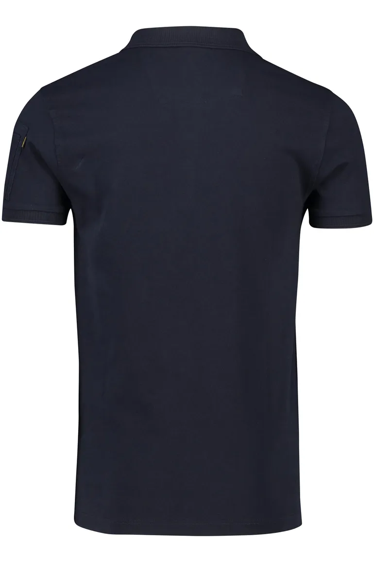 PME Legend polo normale fit donkerblauw effen katoen