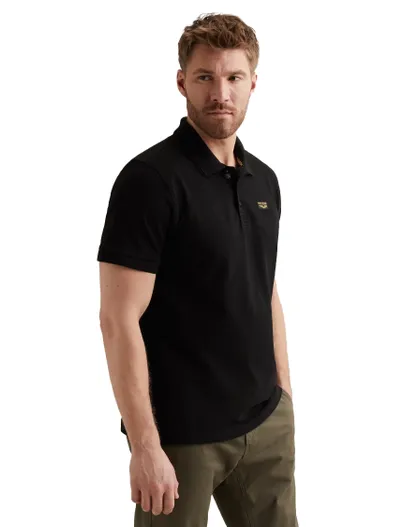 PME Legend PME Legend polo normale fit zwart stretch katoen