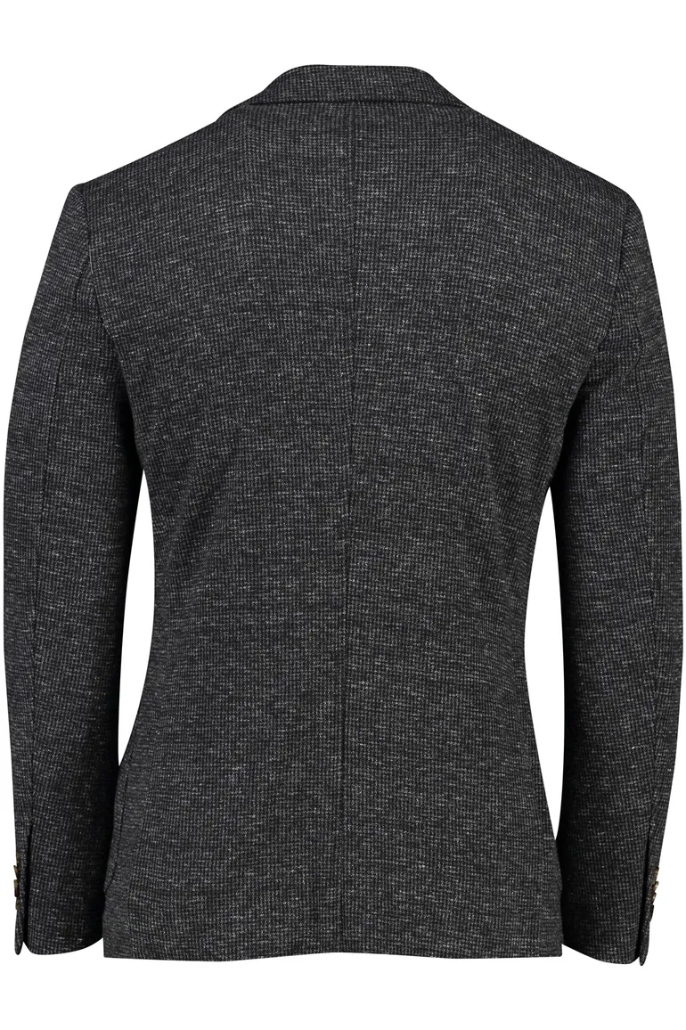 Born With Appetite colbert antraciet katoen slim fit